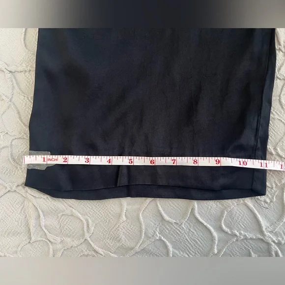 SOLD** Zara Womens Black Satin Wide-Leg Pants Size S (0585) - Picture 10 of 13